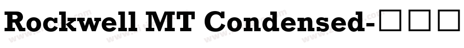 Rockwell MT Condensed字体转换